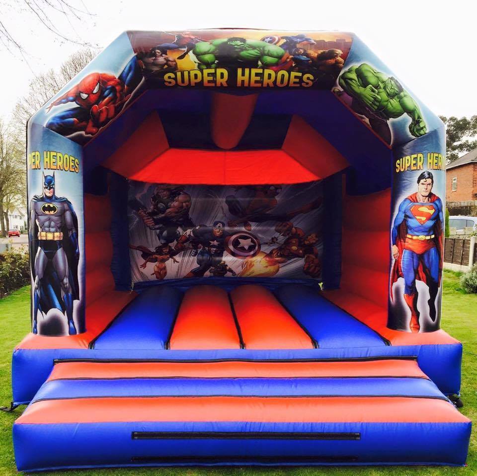 superhero bouncy castle